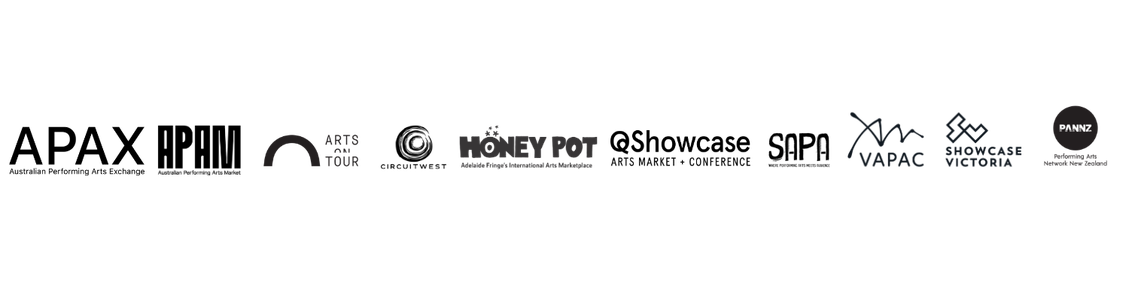 Organisation logos for the various arts markets across Australia, as detailed in the Airtable above.