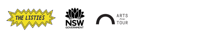 Producer, support and funding logos for The Listies's 2026 tour of 'This Show is a Joke'.