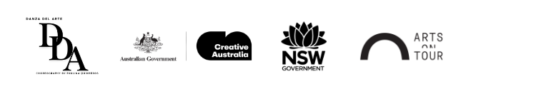 Producer and funding partner logos for Danza del Arte's production of Water Mirror